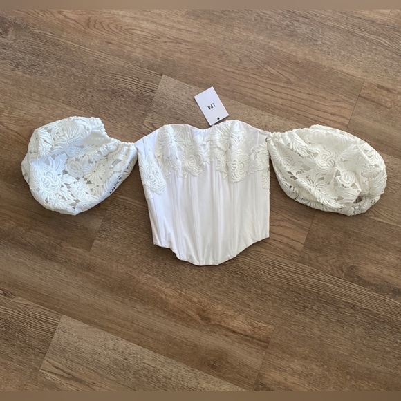 $158 LPA LACE CORSET TOP FOR LOVE LEMONS WEDDING BRIDAL STONE COLD FOX REVOLVE - Picture 2 of 8